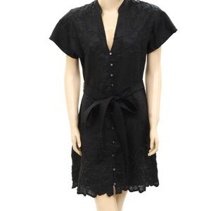 Veronica Beard black dress with belt size 4 Archie eyelet